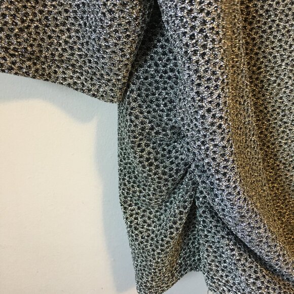 NWT Canadian Sparkly Rockstar Ruched Half Sleeve Top - Picture 3 of 13